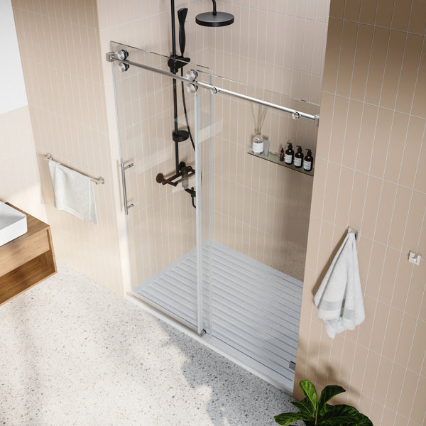 DeerValley Concord 56" 60" W x 76" H Single Sliding Frameless Shower